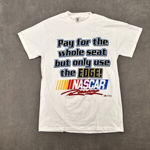 VTG 90s Delta Pro Weight NASCAR Racing T-Shirt Mens Medium White DEADSTOCK